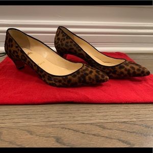 Christian Louboutin Leopard Kitten Heels 38